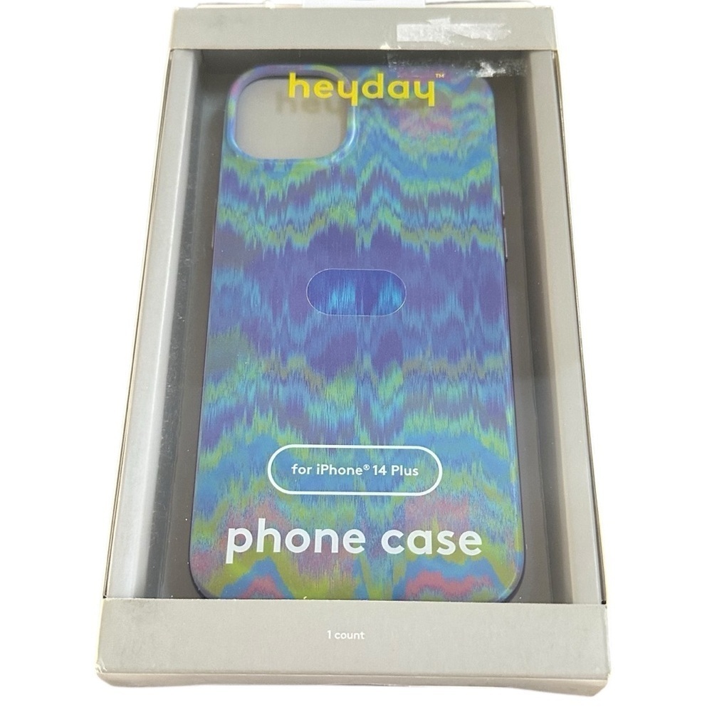 Heyday Hardshell Case for iPhone 14 Plus Digital Wave design NIB